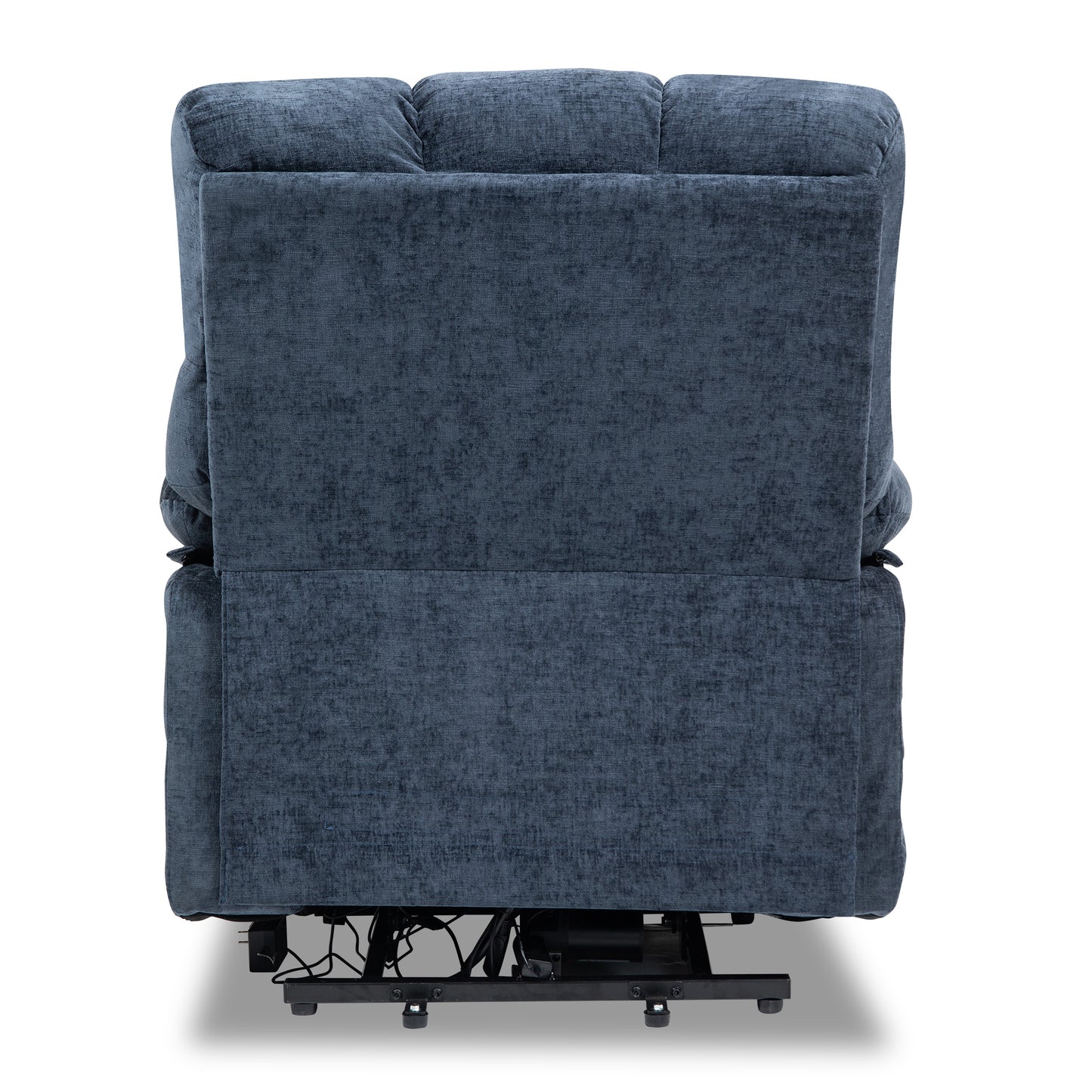 [Video provided] Large Power Lift Recliner Chair Sofa with Massage and Heat for Big and Tall Elderly People,  8-Point Vibration Massage and Lumbar Heating, Two Cup Holders and USB Charge Port, Blue