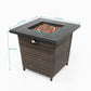 28inch Wicker Square Fire Pit Table - SolidRoot Buy Furniture USA