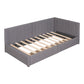Upholstered Daybed with 2 Storage Drawers Twin Size Sofa Bed Frame No Box Spring Needed, Linen Fabric (Gray) - SolidRoot Buy Furniture USA