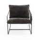2 Chairs in 1 Box, Upholstered hanging armchair with arm pocket metal frame, crushed foam cushions and skin-friendly braid for living room and bedroom. Dark Gray Livingsource