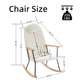 Adjustable Headrest Pillow Rocking Chair, Teddy Fabric Upholstered Glider Rocker with High Backrest, Modern Rocking Accent Chairs Comfy Side Chair for Nursery, Bedroom, Living Room (White) Livingsource
