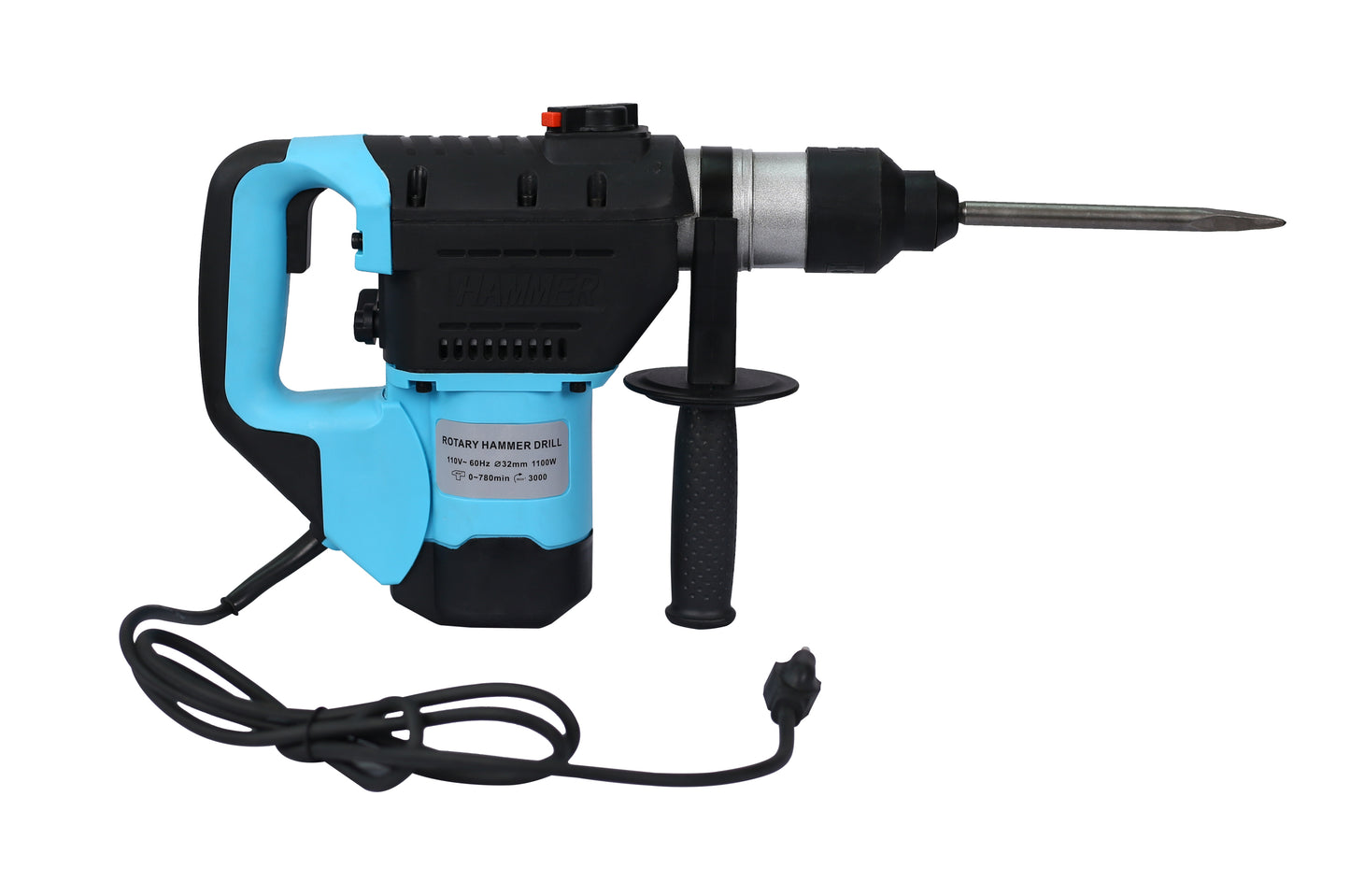 Rotary Hammer 1100W(Blue + Black) 1-1/2"  SDS Plus Rotary Hammer Drill 3 Functions