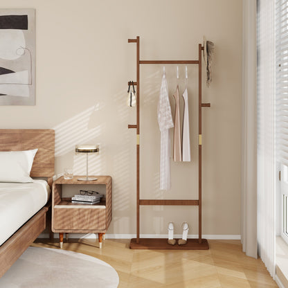 Coat Racks solid wood hanger 23.6* 11*64.1in Solid environmental protection easy to assemble beautiful can be placed in the bedroom/entrance/living room (Walnut) SolidRoot Buy Furniture USA