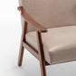 Accent Chair with Microfiber Upholstery and Solid Wood Frame, Classic Mid-Century Modern Living Room Furniture for Extra Seating, Light Camel Livingsource