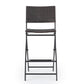 Outdoor Wicker Barstools Faux Rattan Patio Bar Stools Foldable Chair, Multibrown, Set of 2 - SolidRoot Buy Furniture USA