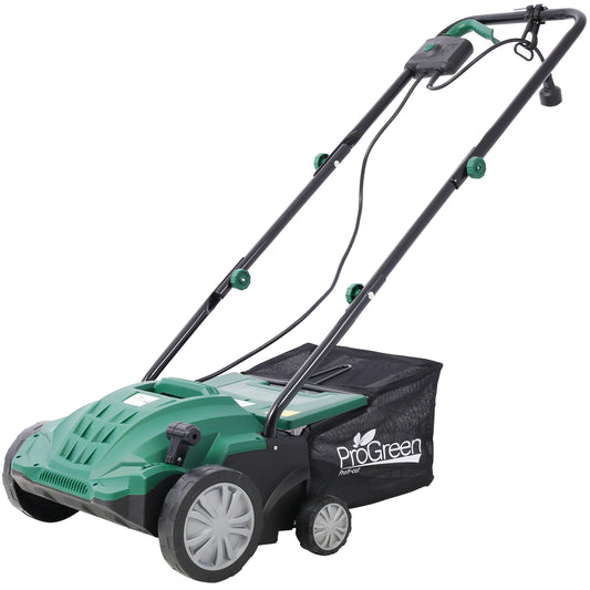 Garden Scarifier, 2-in-1 13INCH Dethatcher Scarifier,12 Amp Electric Lawn Dethatcher,Removable Collection Bag extra large 31.7QT, CUS Certificated SolidRoot Buy Furniture USA