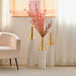 Floor Metal Vases Decorated White Metal vases Set of 3 gorgeous home decoration large glazed metal vases 24in/28.7in/33.5in height Livingsource