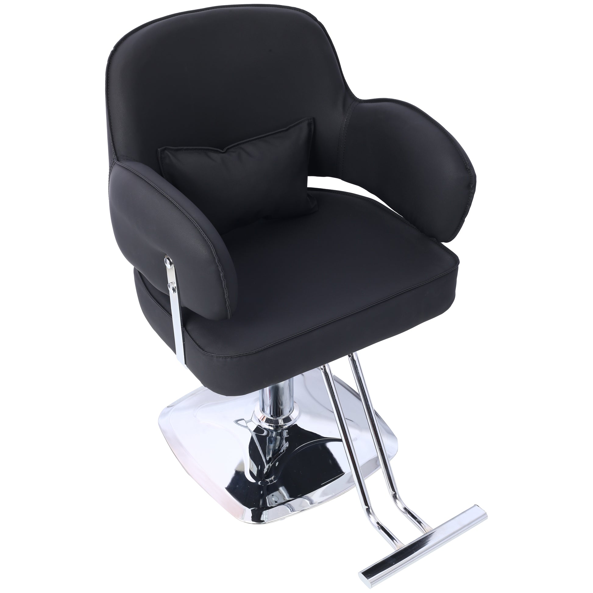 Heavy Duty Salon Styling Chair with Wide Seat & Square Base - Black Hydraulic Hairdressing Chair for Beauty Spa, Barber & Cosmetology SolidRoot Buy Furniture USA
