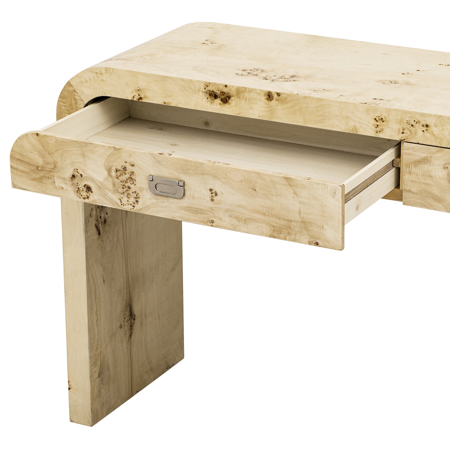 U_STYLE Modern Entryway Table with Burl Wood Veneer,Suitable for Entryway, Hallway, Living Room, Foyer, Corridor