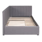 Upholstered Daybed with 2 Storage Drawers Twin Size Sofa Bed Frame No Box Spring Needed, Linen Fabric (Gray) - SolidRoot Buy Furniture USA