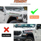 Front & Rear Fenders Compatible with 2020-2024 Jeep Wrangler Gladiator JT Mojave & Rubicon, Off-Road Wheel Fender Liner Set 4 Pcs(Only Fit High Clearance Fender Flares) Livingsource