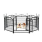 Dog Playpen Indoor 24 inch 8 Panels Metal Dog Pen Pet Dog Fence Outdoor Exercise Pen with Doors, Heavy Duty Dog Fence Puppy Pen for Large Medium Small Dogs Indoor Outdoor Foldable Pet Exercise Pen Livingsource