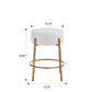 24" Tall, Round Bar Stools, Set of 2 - Contemporary upholstered dining stools for kitchens, coffee shops and bar stores - Includes sturdy hardware support legs Livingsource