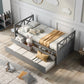 Multi-Functional Daybed with Drawers and Trundle, Gray - SolidRoot Buy Furniture USA