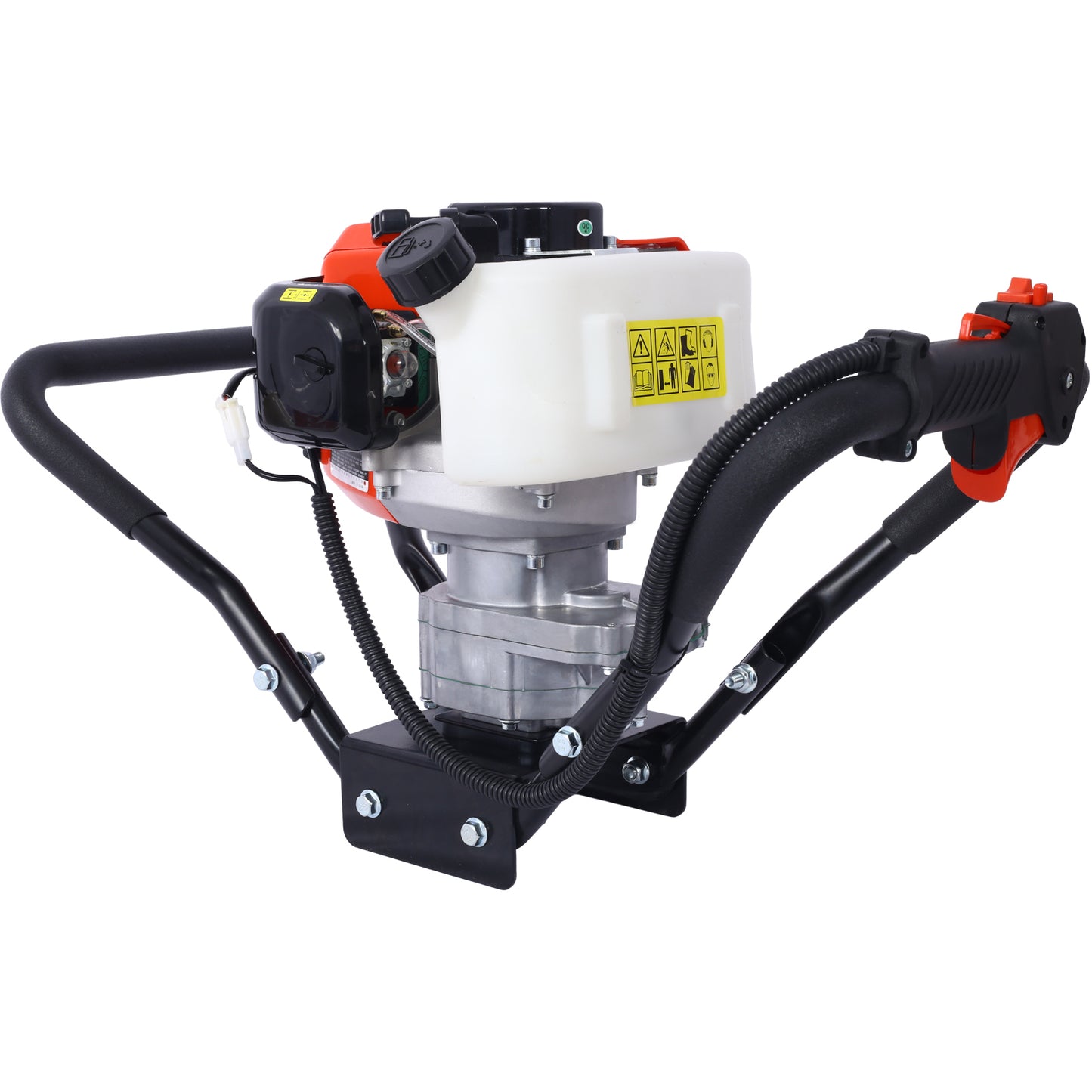 V-Type 52CC 2 Stroke Gas Post Hole Digger One Man Auger EPA Machine Plant Soil Digging Fence,red