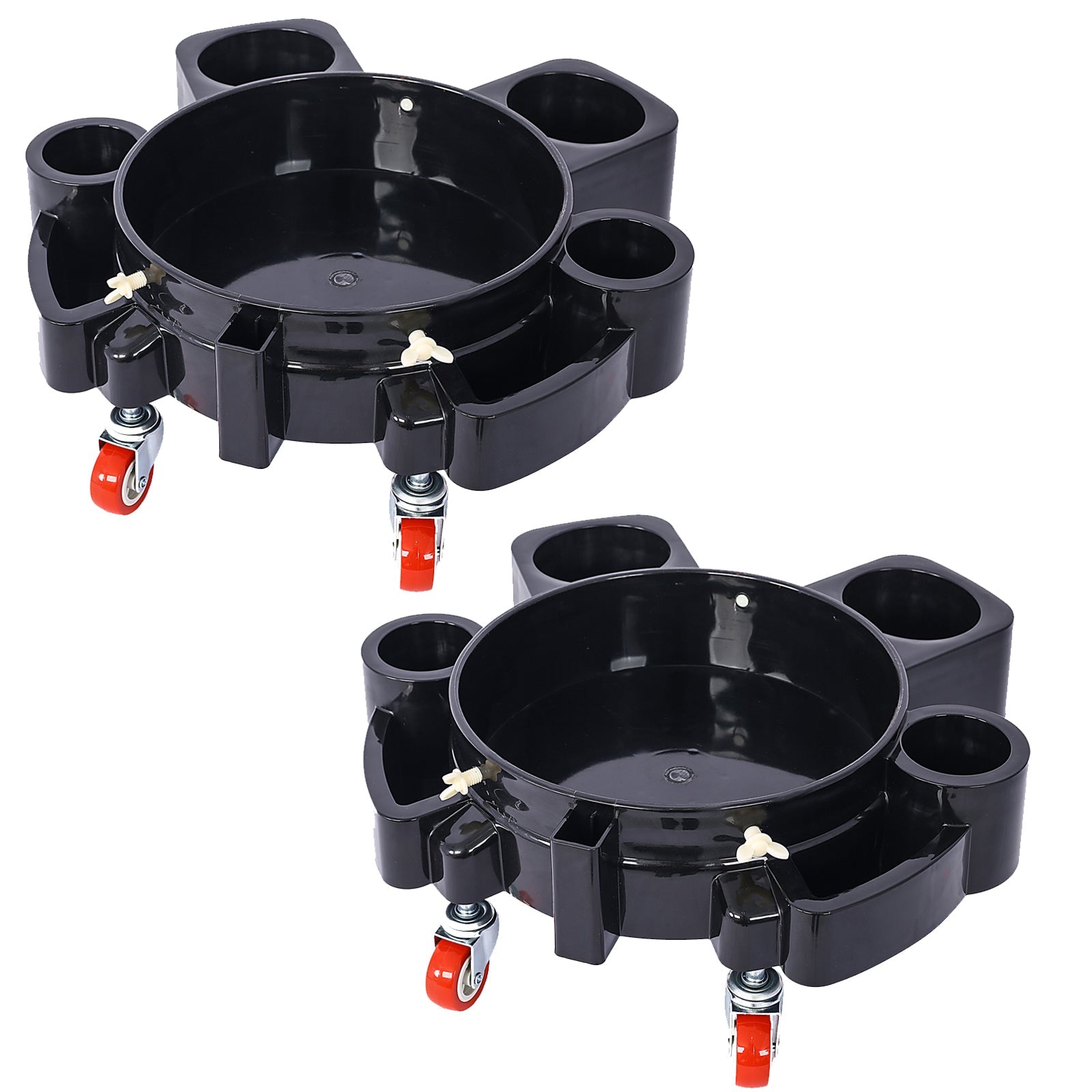 2-Piece Set: 5 Gallon Bucket Dolly with 5 Swivel Casters – Removable Rolling Dolly for Car Wash & Detailing SolidRoot Buy Furniture USA