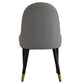 Modern PU sponge-filled dining chair, solid wood metal legs, suitable for restaurants, living rooms and rooms-(Set of 2) Livingsource