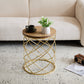 Golden Side table [MDF TOP+ METAL FRAME] Livingsource