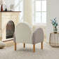Accent Chair Sofa, Toddler Fabric with Solid Wooden Frame,Rainbow Design Livingsource