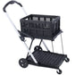 Collapsible Utility Cart Multi Use Functional Collapsible Shopping Carts 2-Tier Collapsible Shopping Cart with Baskets Carrito para Supermercado con Ruedas Livingsource