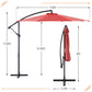 9.8FT Offset Patio Umbrella Hanging Cantilever Umbrella Outdoor Sun Shade with Easy Tilt Adjustment, 8 Ribs, UV Protection for Backyard, Lawn, Garden and Pool Livingsource