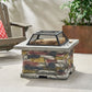 28" Concrete Wood Burning Outdoor Fire Pit Table with Lid - Stone Gray - SolidRoot Buy Furniture USA