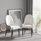 Modern PU sponge-filled dining chair, solid wood metal legs, suitable for restaurants, living rooms and rooms-(Set of 2) Livingsource