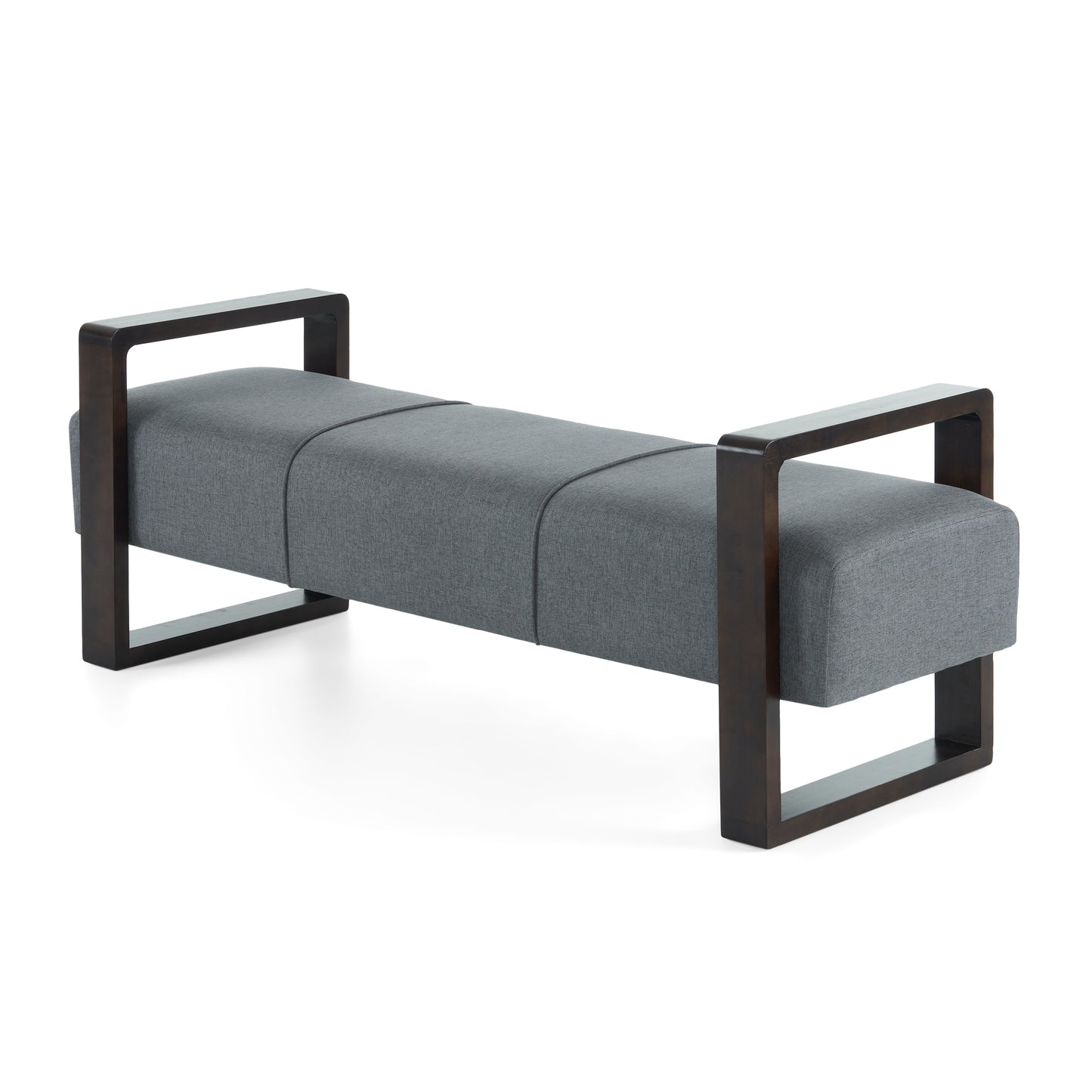 Sleek and Stylish Long - shaped Ottoman, Gray