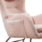 Rocking Chair Nursery, Modern Rocking Chair with High Backrest Livingsource