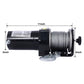 2000lb 12V ATV/UTV Electric Winch, Off-Road Waterproof Steel Cable Winch for ATV UTV Towing Trailer Winch - SolidRoot Buy Furniture USA