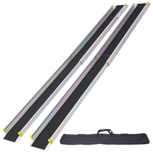 7' Adjustable Wheelchair Telescoping Track Ramps with bag Livingsource