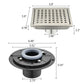 6 Inch Square Shower Floor Drain - SolidRoot Buy Furniture USA