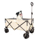 Folding Wagon, Heavy Duty Utility Beach Wagon Cart for Sand with Big Wheels, Adjustable Handle&Drink Holders for Shopping, Camping,Garden and Outdoor Livingsource