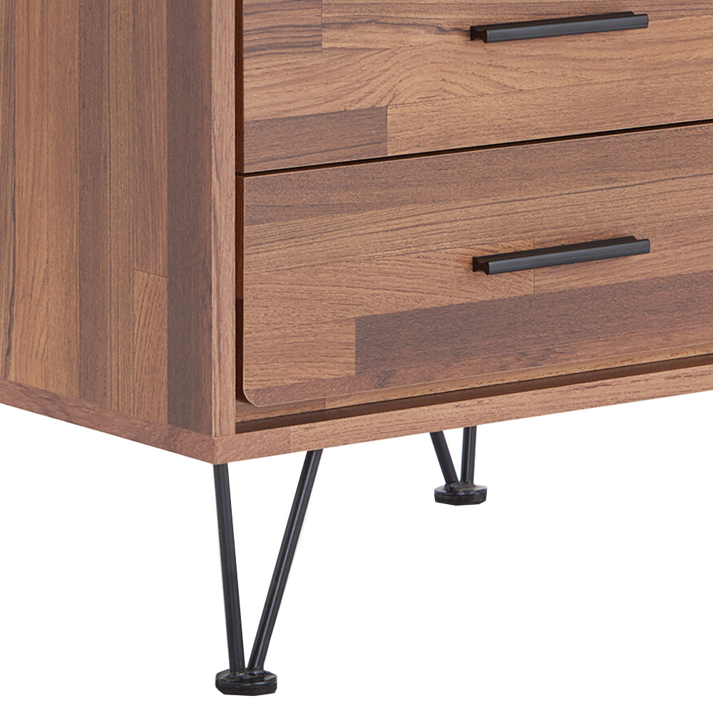 Deoss Walnut Finish Accent Table