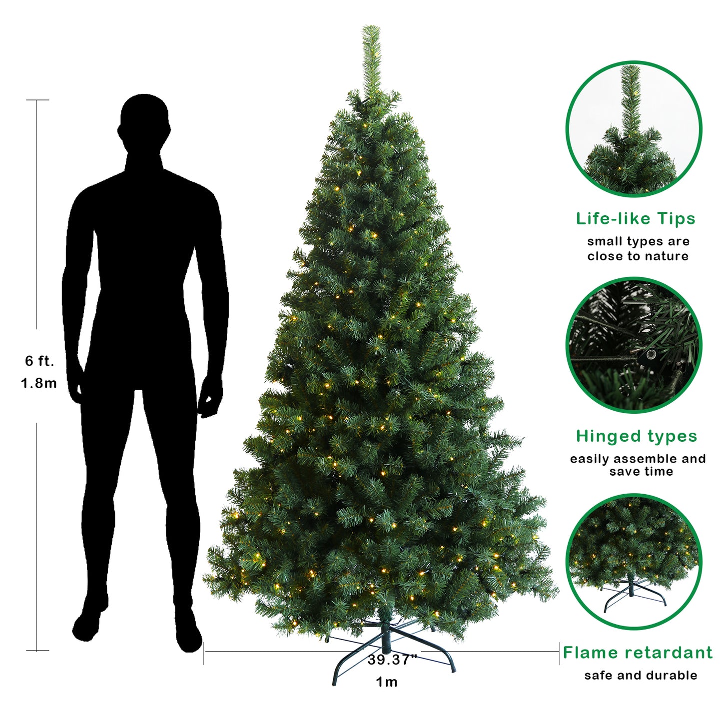 https://admin.shopify.com/store/livingsource-3f97/products?query=TREEPre-lit Christmas Tree 6ft Artificial Hinged Xmas Tree with  Foldable Stand