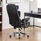 Office Chair, Big and Tall Executive Office Chair with Footrest, Leather Computer Chair, Ergonomic Reclining Chair High Back, Large Home Office Chair (Black) Livingsource