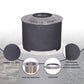 20.5 Inch x 15 Inch Dark Grey Faux Concrete Texture Smokeless Firepit With Wood Pellet/Twig/Wood As The Fuel Livingsource