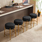 24" Tall, Round Bar Stools, Set of 2 - Contemporary upholstered dining stools for kitchens, coffee shops and bar stores - Includes sturdy hardware support legs Livingsource