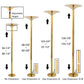 Dance Pole Spinning Static Dancing Pole Portable Removable for Home Club Bar Gym 86.2-109.8" Height Adjustable  Weight Capacity 440lb Gold Livingsource