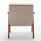 Accent Chair with Microfiber Upholstery and Solid Wood Frame, Classic Mid-Century Modern Living Room Furniture for Extra Seating, Light Camel Livingsource