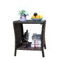 Outdoor patio Furniture 1 Coffee Table with clear tempered glass Livingsource