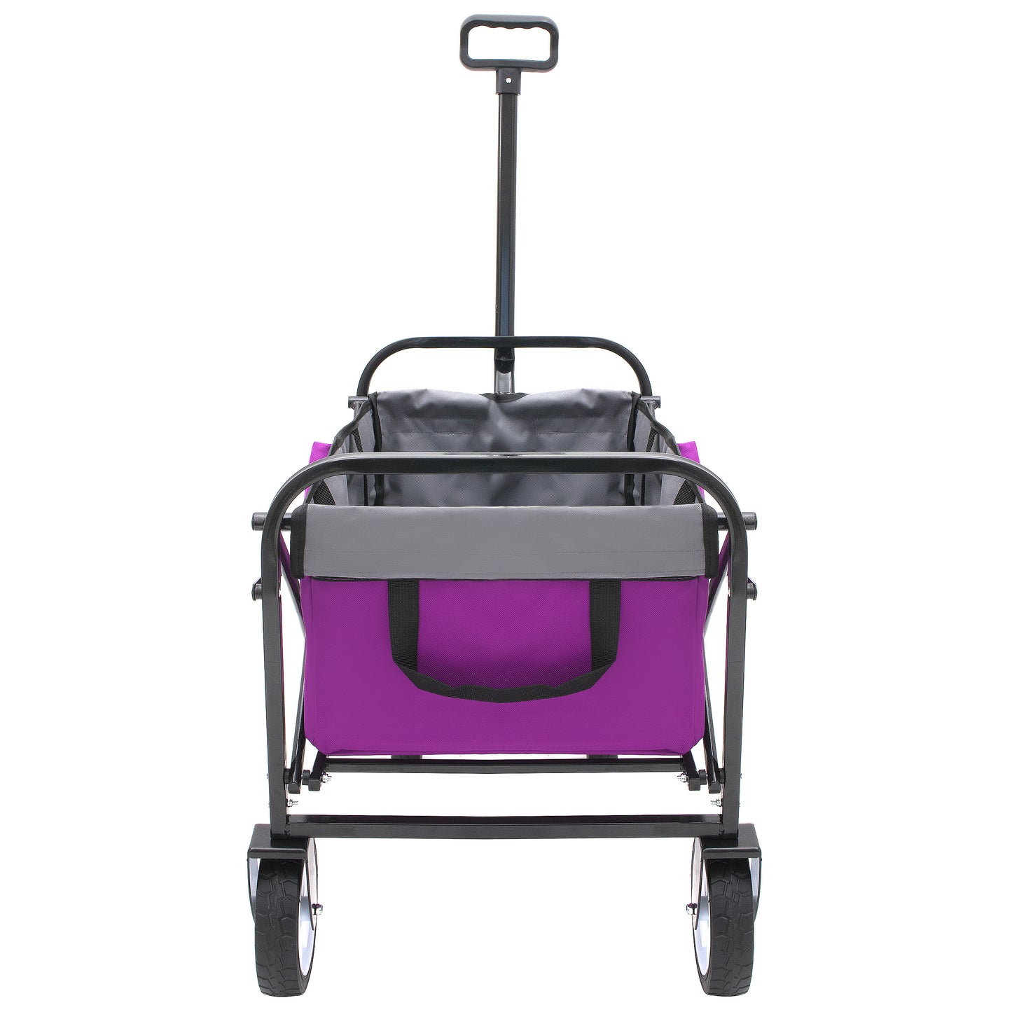 Minimeetall Strap , Collapsible Foldable Wagon Cart with strapping system Beach Wagon , Utility Cart , Utility Wagon Grocery Cart for Camping Shopping Sports Gardeing Fishing Supports 225lbs purple