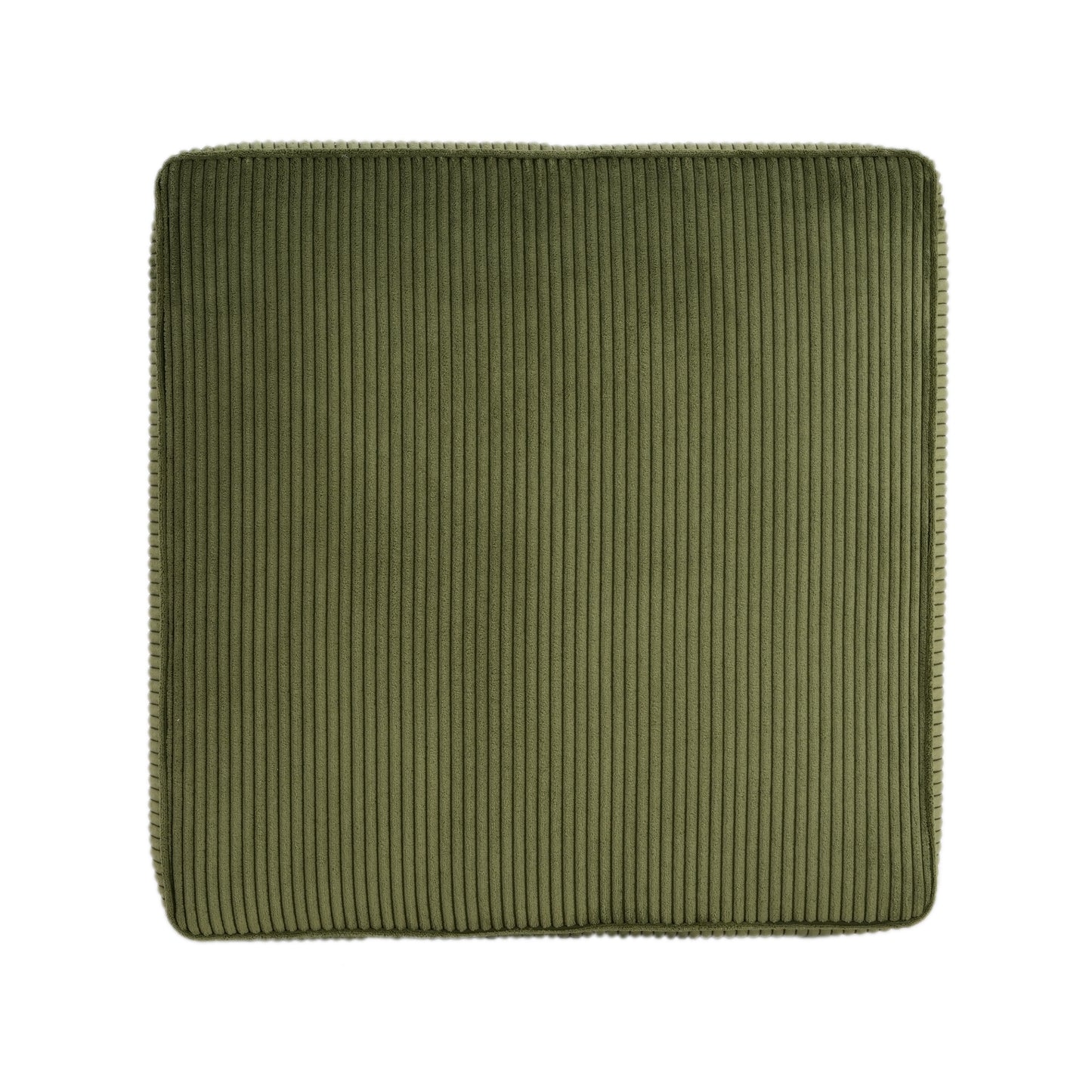 ISABELLA Square Ottoman, Olive Green, Corduroy