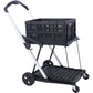 Collapsible Utility Cart Multi Use Functional Collapsible Shopping Carts 2-Tier Collapsible Shopping Cart with Baskets Carrito para Supermercado con Ruedas Livingsource