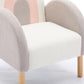 Accent Chair Sofa, Toddler Fabric with Solid Wooden Frame,Rainbow Design Livingsource
