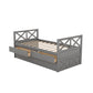 Multi-Functional Daybed with Drawers and Trundle, Gray - SolidRoot Buy Furniture USA