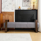 Sleek and Stylish Long - shaped Ottoman, Gray Livingsource