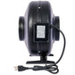 6-Inch 412 CFM Inline Duct Fan: Air Circulation Vent Blower for Hydroponics, Basements, and Kitchens Livingsource
