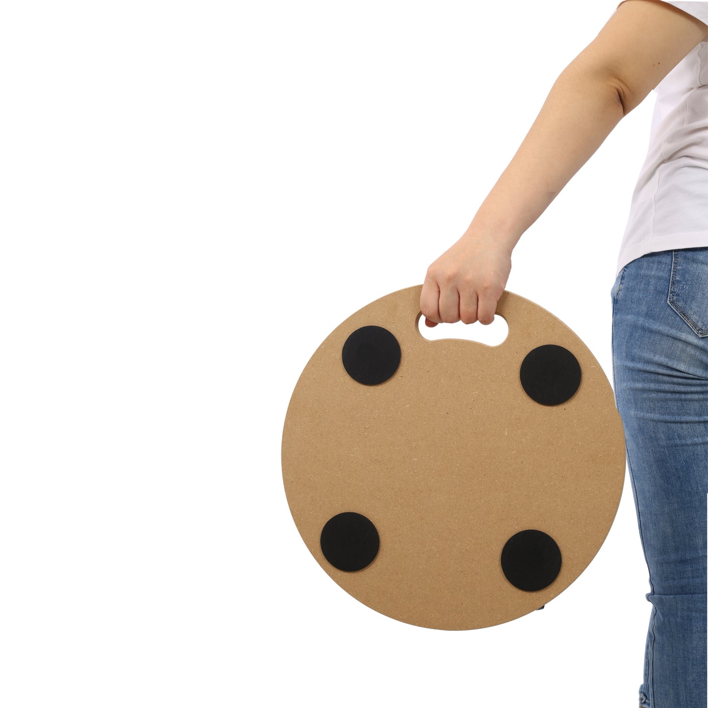 Furniture Moving Dolly, Heavy Duty Wood Rolling Mover with Wheels for Piano Couch Fridge Heavy Items, Securely Holds 500 Lbs (2pcs 15" Round Platform) - SolidRoot Buy Furniture USA