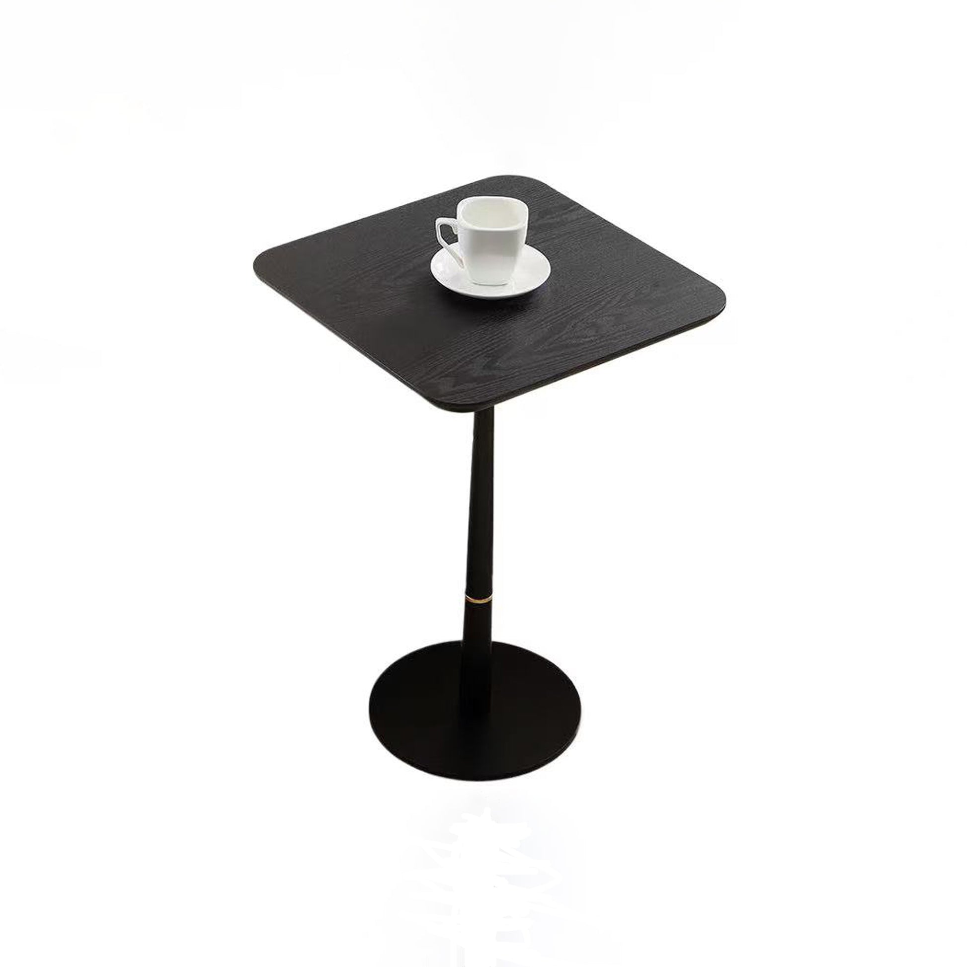 Modern Square Coffee Table and Computer Desk - Black MDF with Metal Feet and Gold Accents SolidRoot Buy Furniture USA
